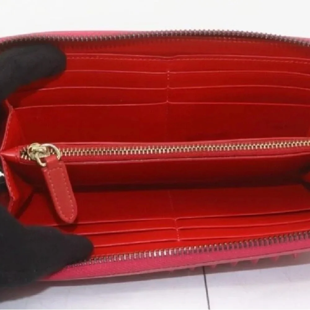 Christian Louboutin Red Studded Wallet - Picture 4 of 4